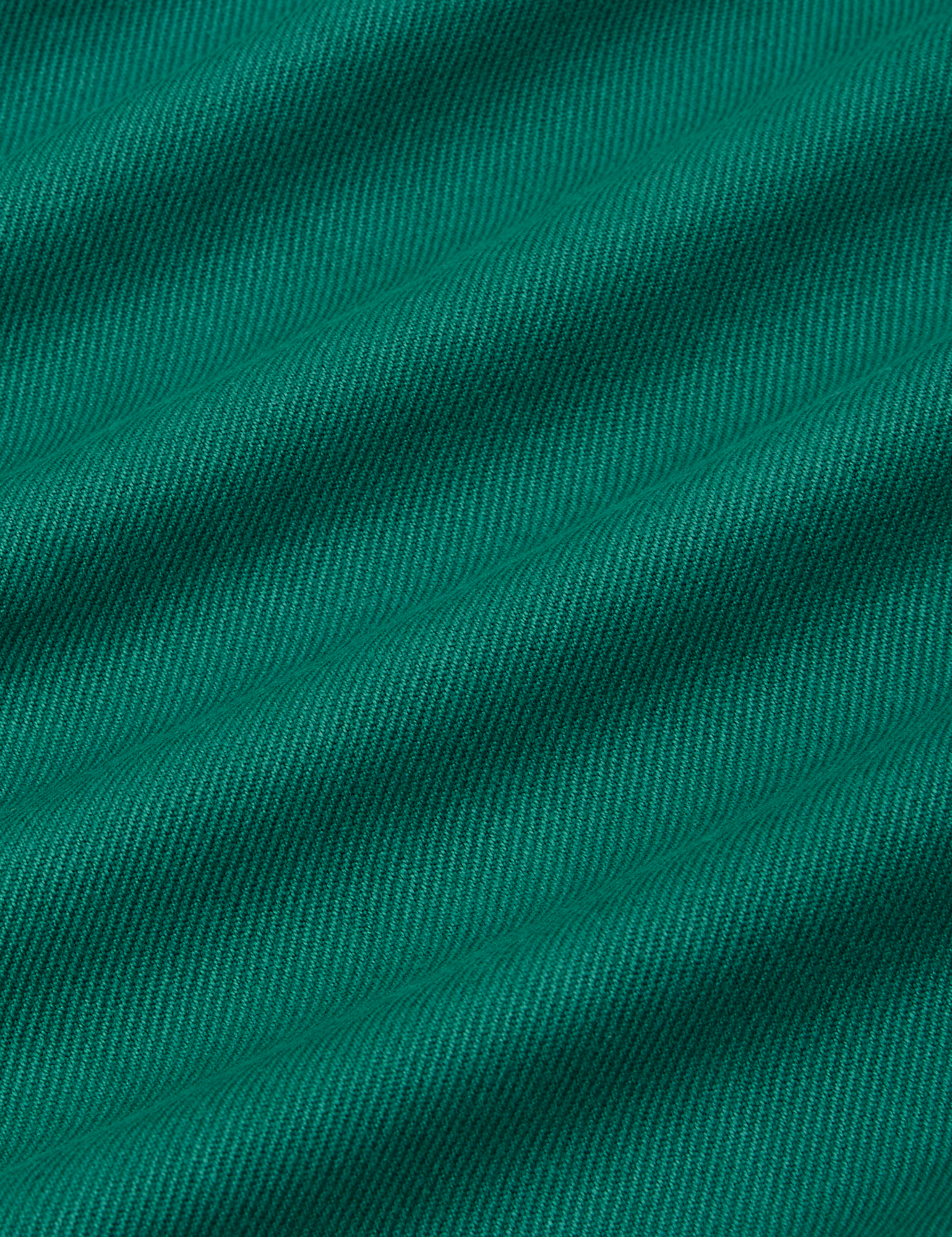 Flannel Overshirt in Hunter Green fabric detail close up