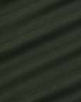 Flannel Overshirt in Swamp Green fabric detail close up