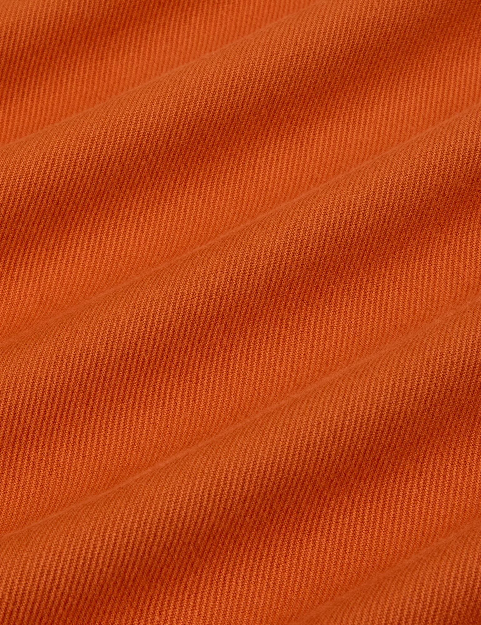 Flannel Overshirt in Burnt Orange fabric detail close up