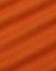 Flannel Overshirt in Burnt Orange fabric detail close up