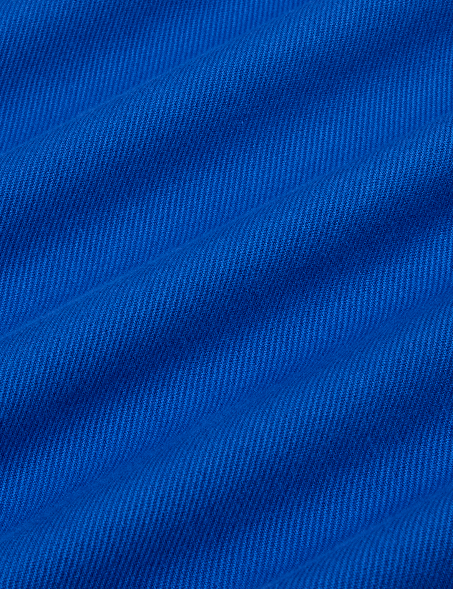 Flannel Overshirt in Royal Blue fabric detail close up