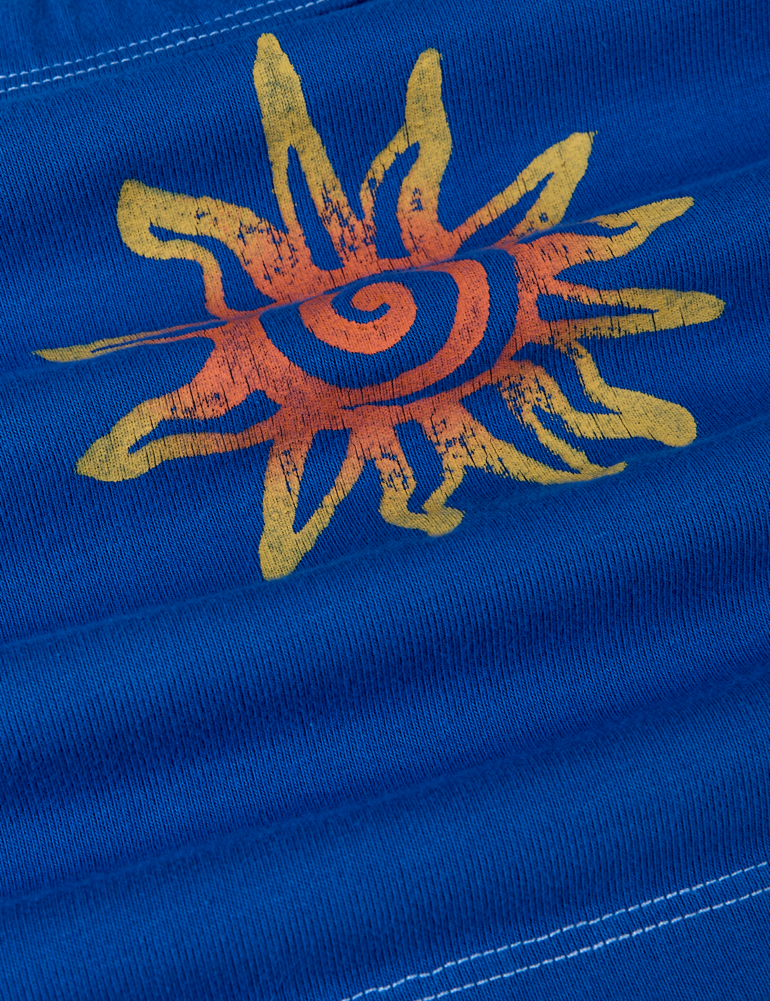 Icon Cropped Tank - Blue Sun