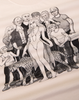 Close up of illustration. Group of people standing together.