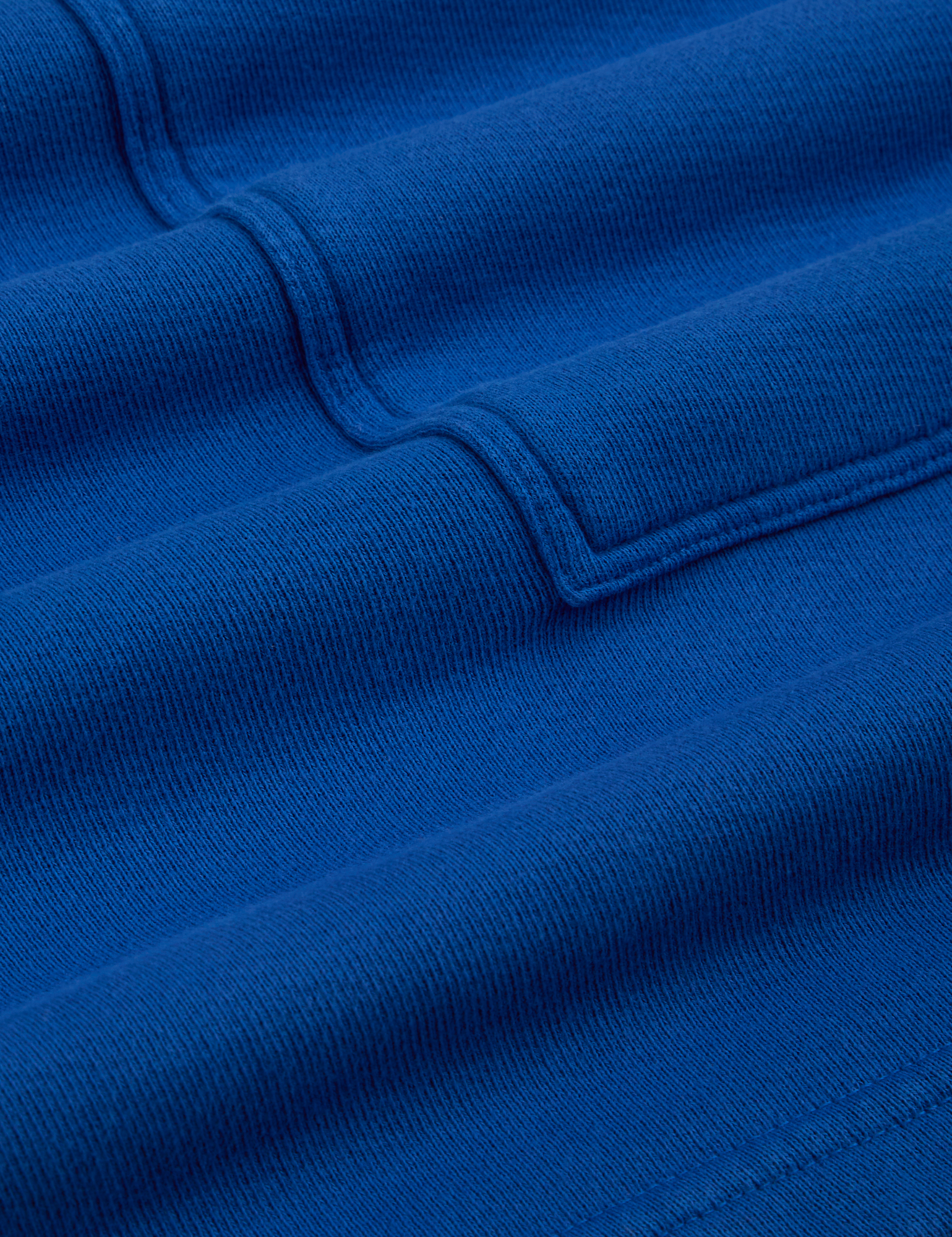 Heavyweight Sweat Shorts in Royal Blue	 fabric detail close up