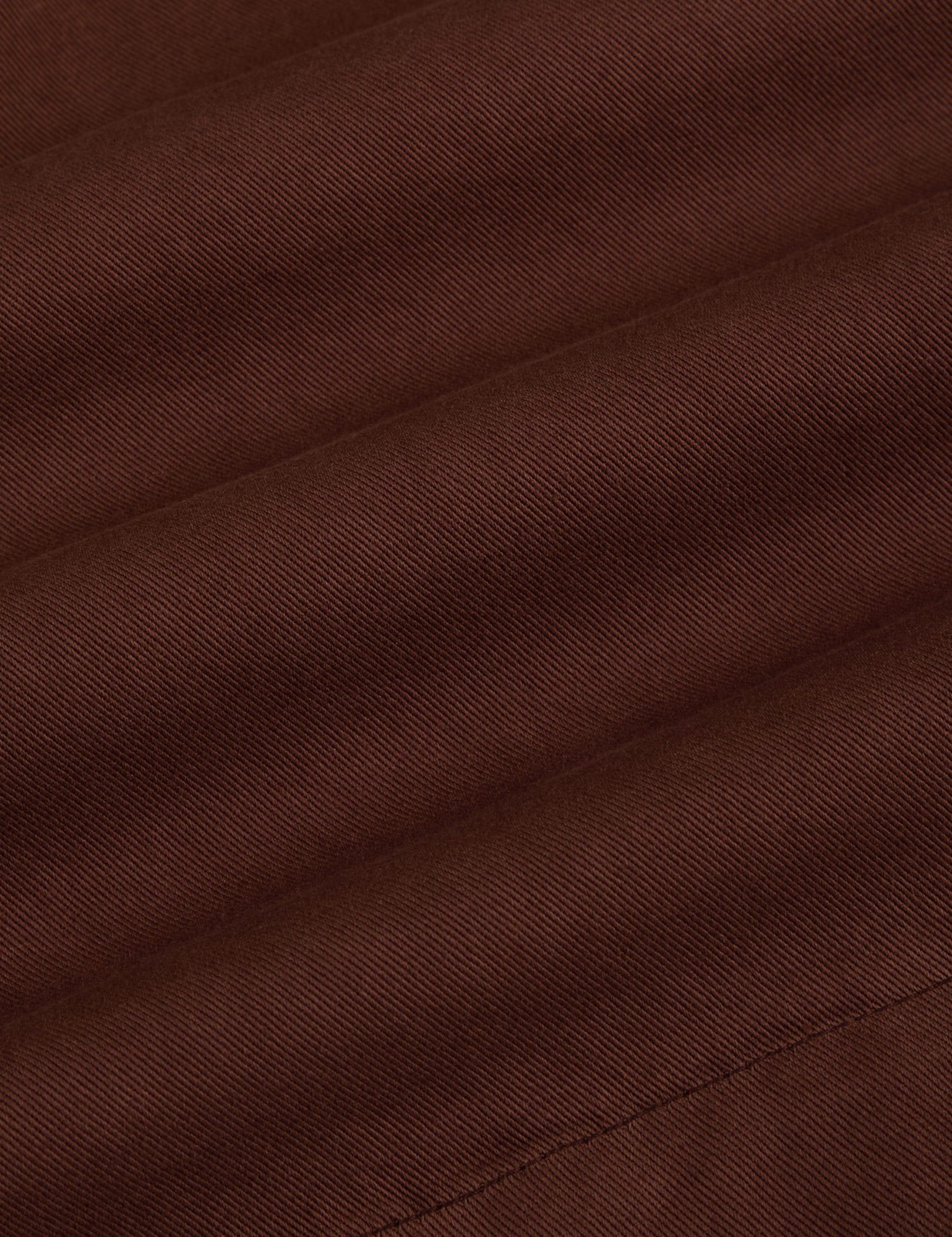Pleated Trouser Shorts in Fudgesicle Brown fabric detail close up