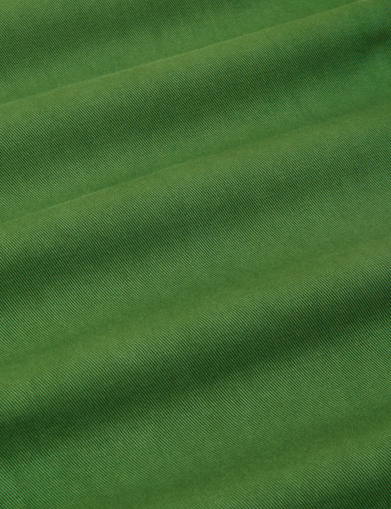 Heavyweight Trousers in Lawn Green fabric detail close up
