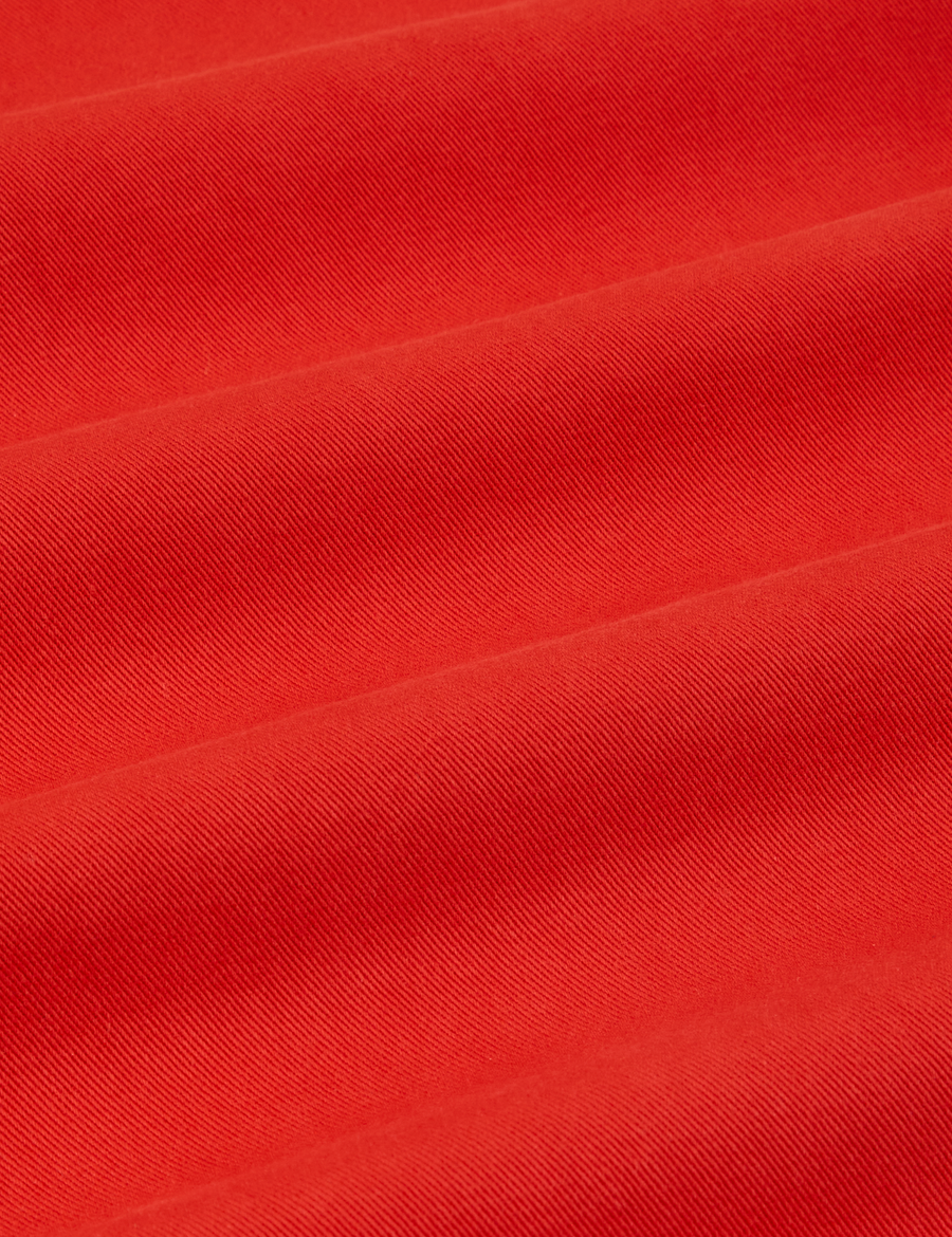 Heavyweight Trousers in Mustang Red fabric detail close up