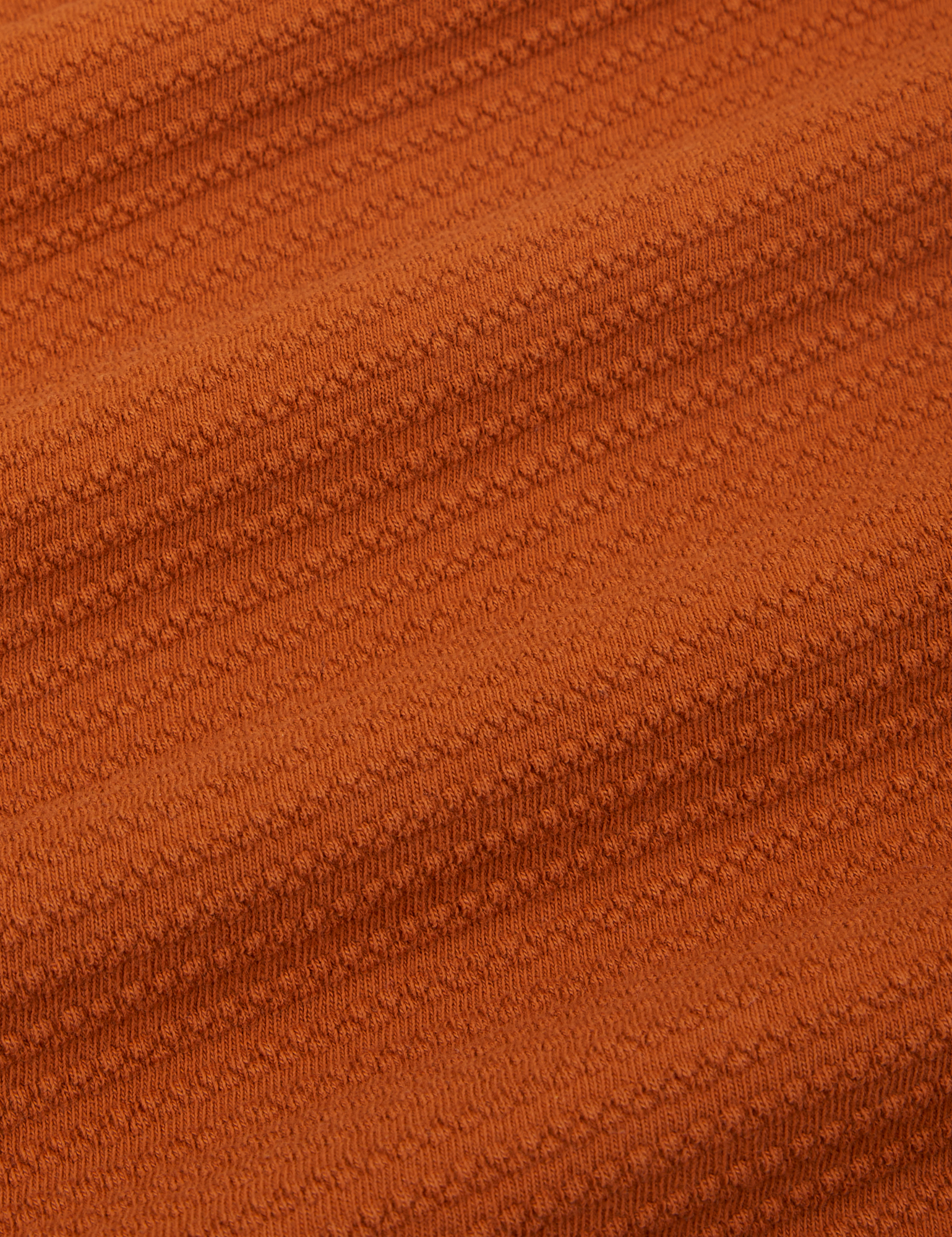 Honeycomb Thermal in Burnt Terracotta fabric detail close up