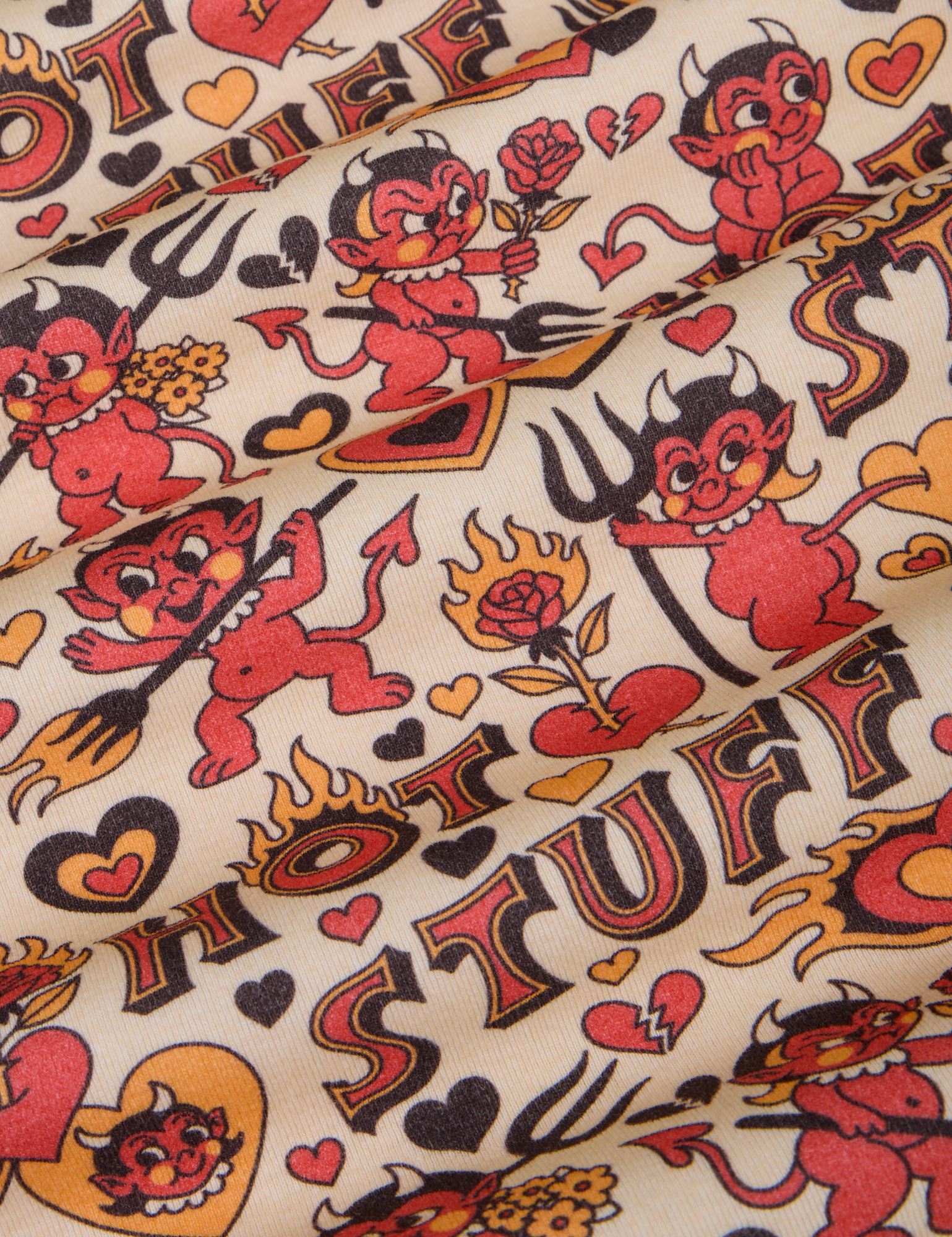 Long Sleeve Baby Tee - Hot Stuff Print