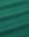 Short Sleeve Jumpsuit in Hunter Green fabric detail
