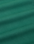 Work Pants in Hunter Green fabric detail close up