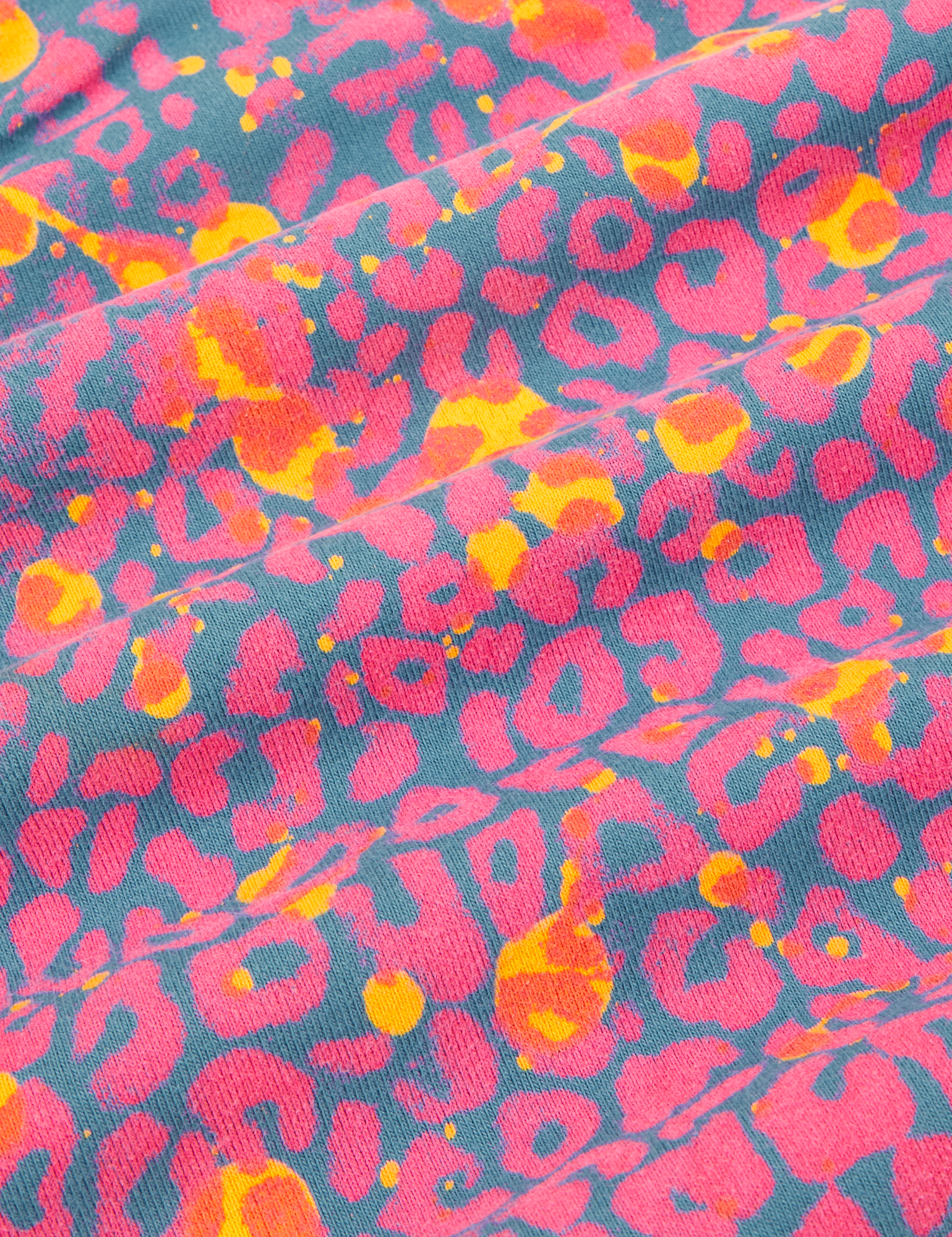 Cami in Electric Leopard fabric detail close up