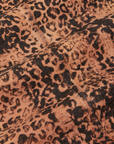 Field Coat in Leopard Print fabric detail close up