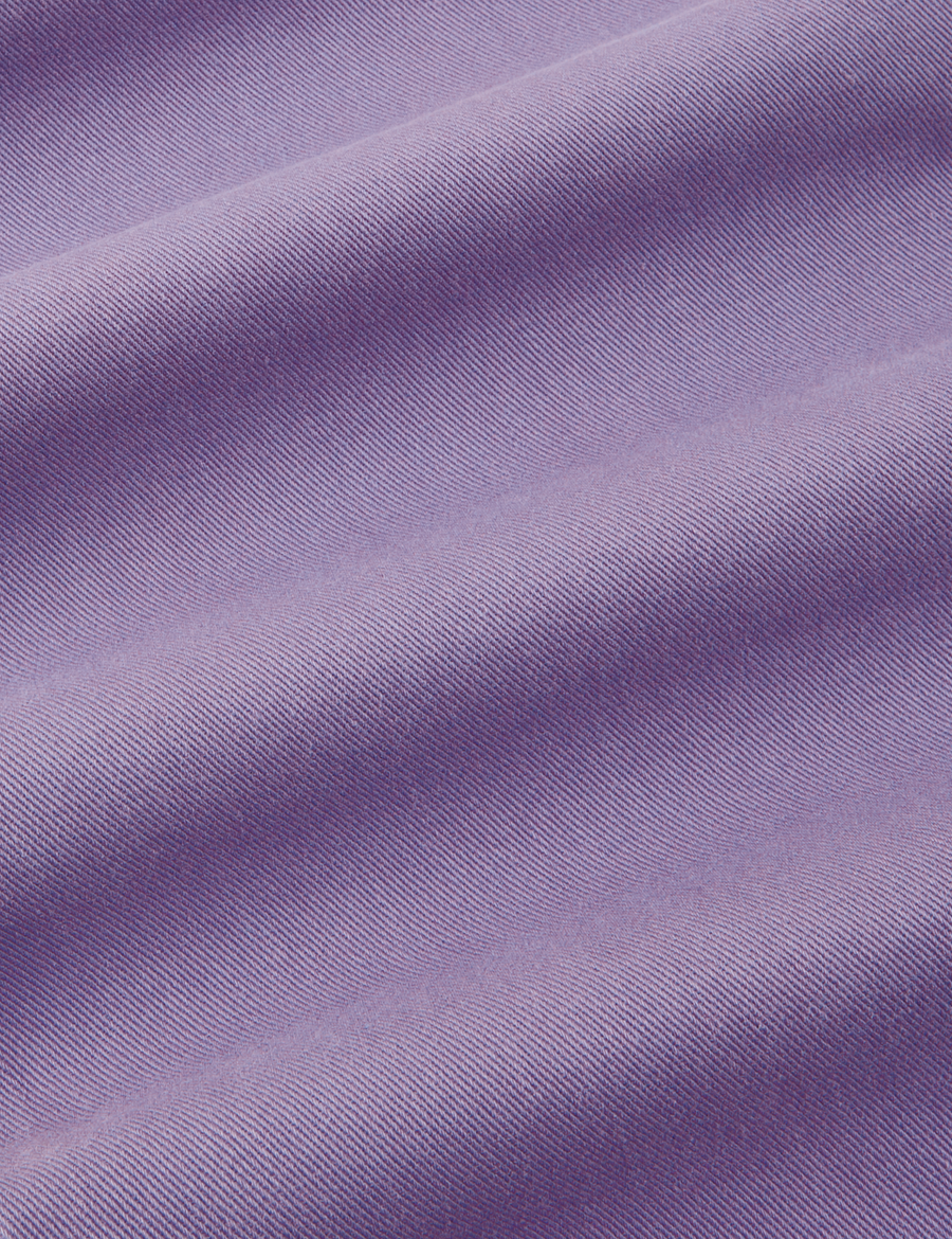 Petite Short Sleeve Jumpsuit in Faded Grape fabric detail close up
