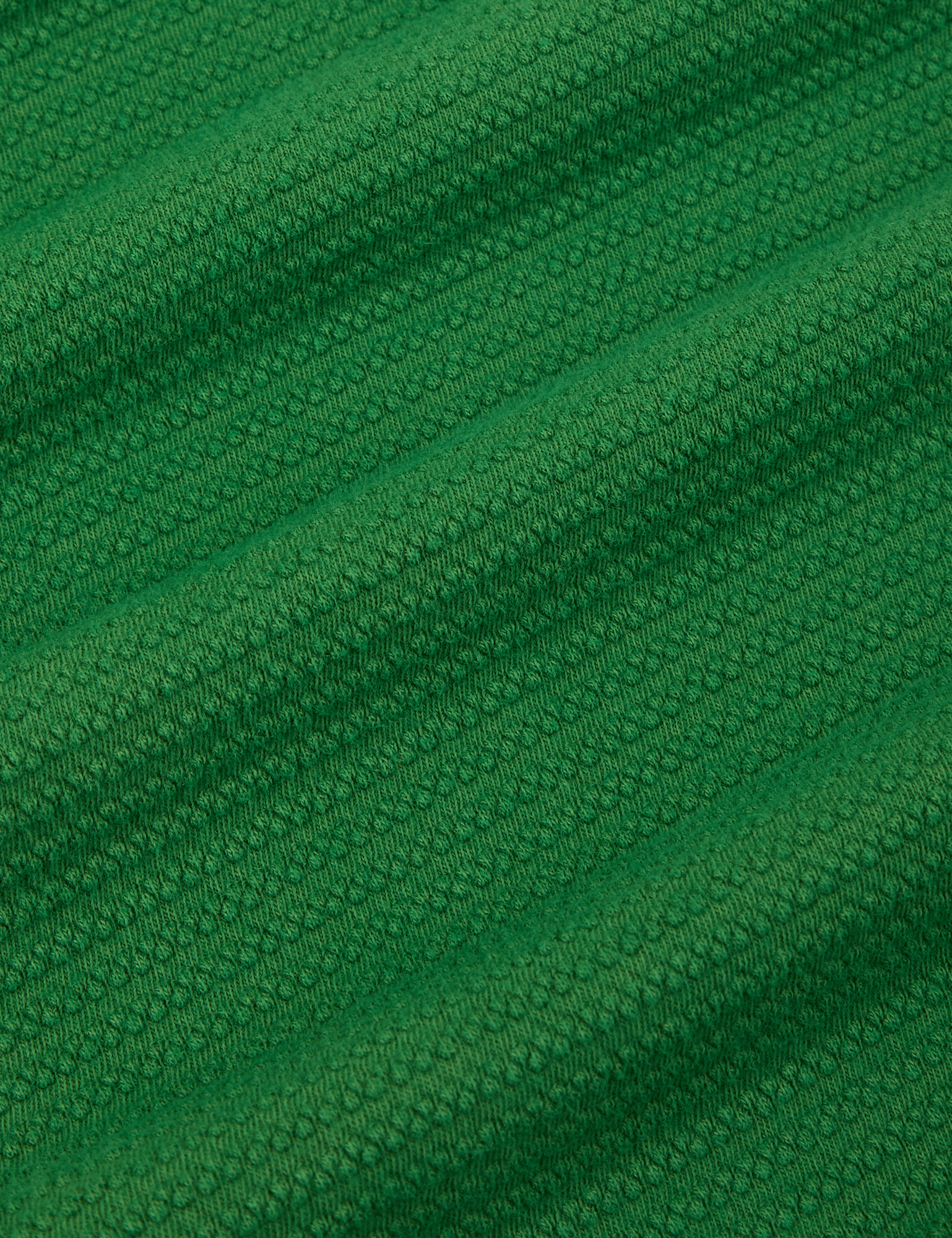 Honeycomb Thermal in Forest Green fabric detail close up