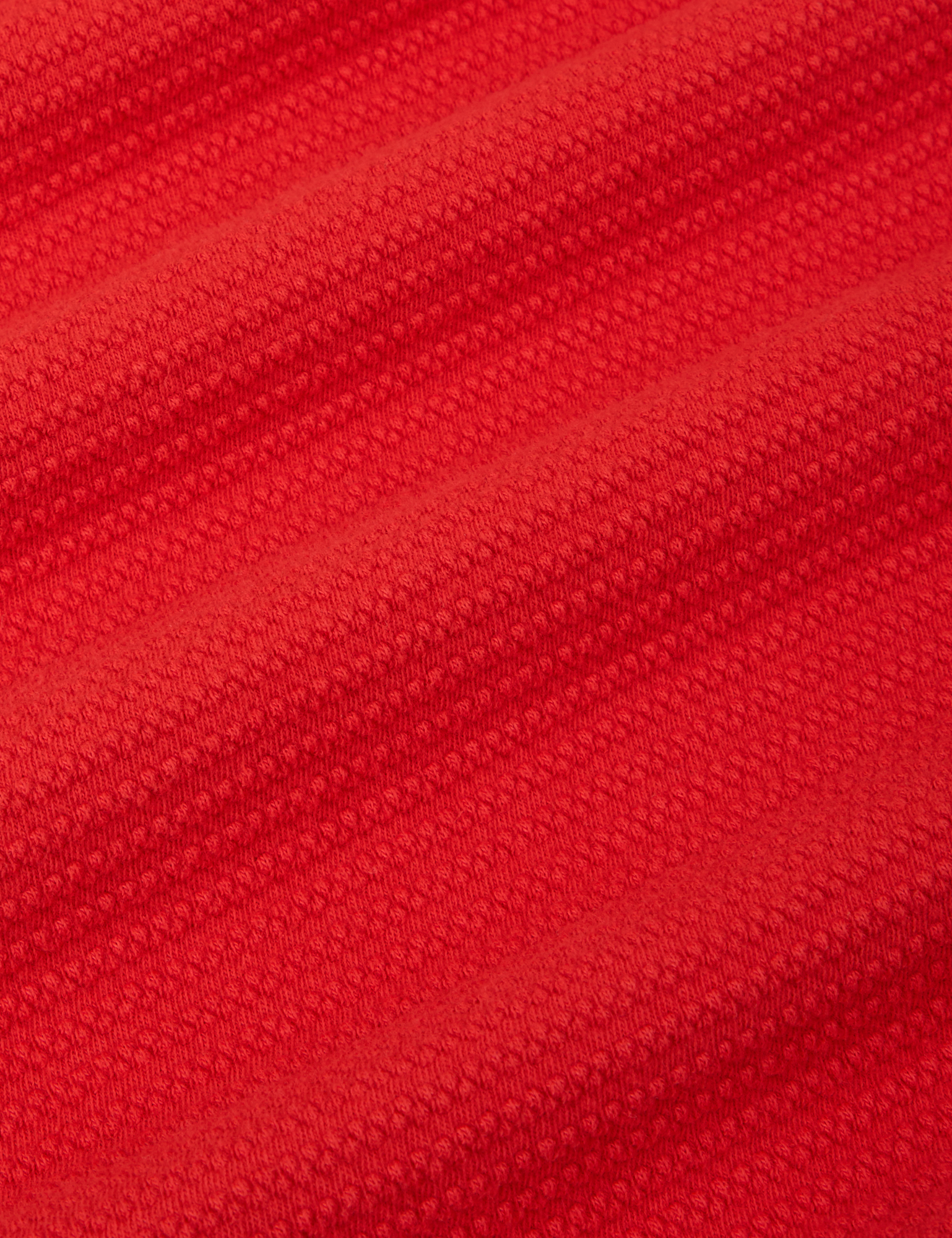 Honeycomb Thermal in Mustang Red fabric detail close up