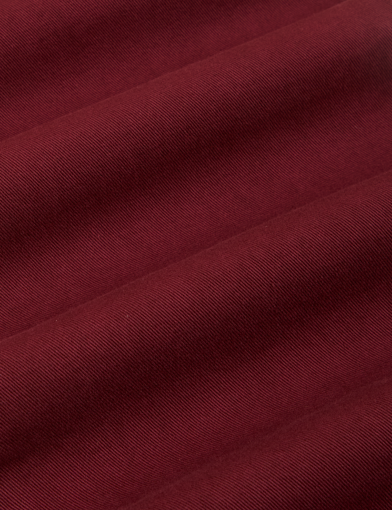 Mid-Rise Work Pants in Red Wine fabric detail close up