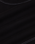 Contrast Stitch Mini Tank - Basic Black