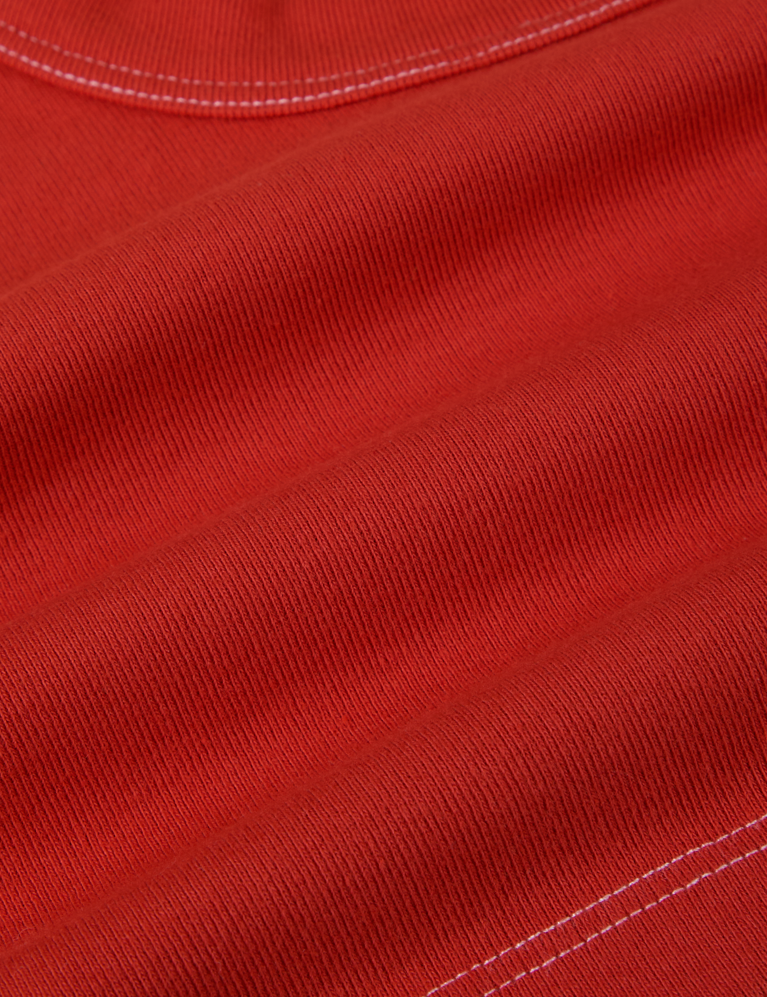 Contrast Stitch Mini Tank - Mustang Red
