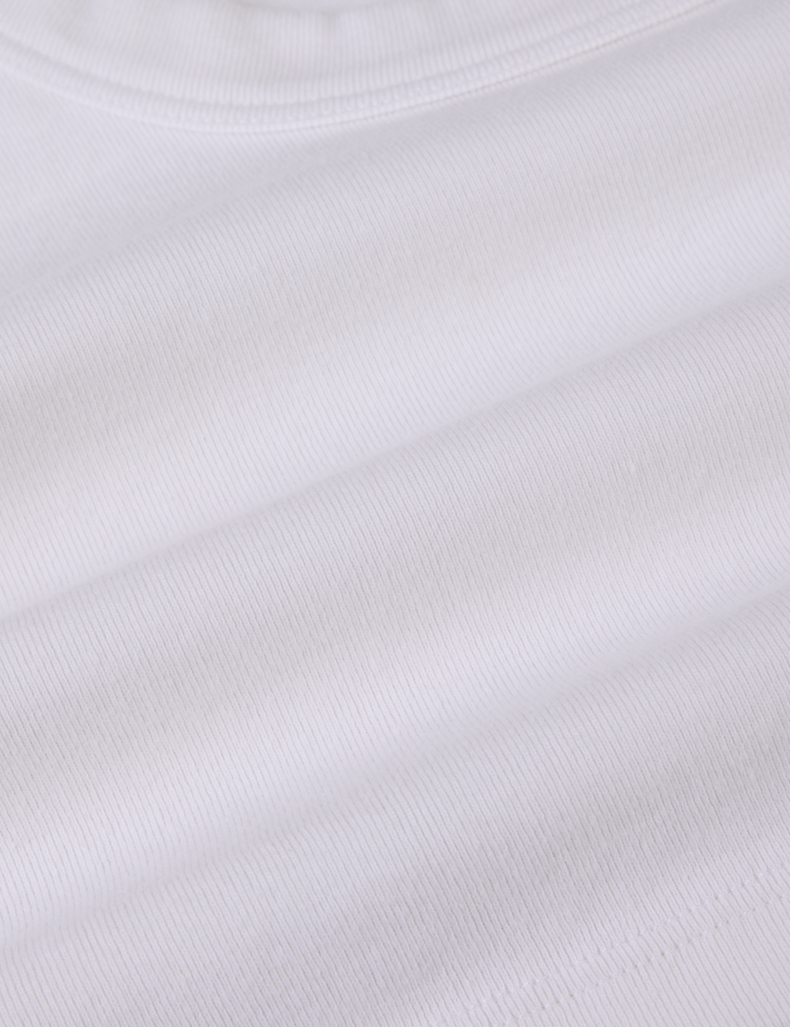 Contrast Stitch Mini Tank - Vintage Tee White