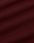 Muscle Tee in Red Wine fabric detail close up