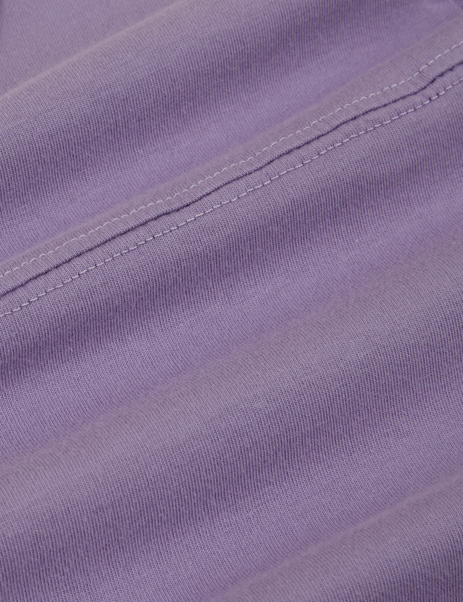 Jr. Varsity Tee in Faded Grape fabric detail close up