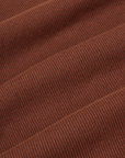 Muscle Tee in Fudgesicle Brown fabric detail close up