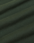 Muscle Tee in Swamp Green fabric detail close up