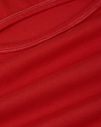 Porthole Tank in Mustang Red fabric detail close up