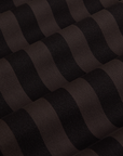 Black Stripe Work Pants - Espresso Brown