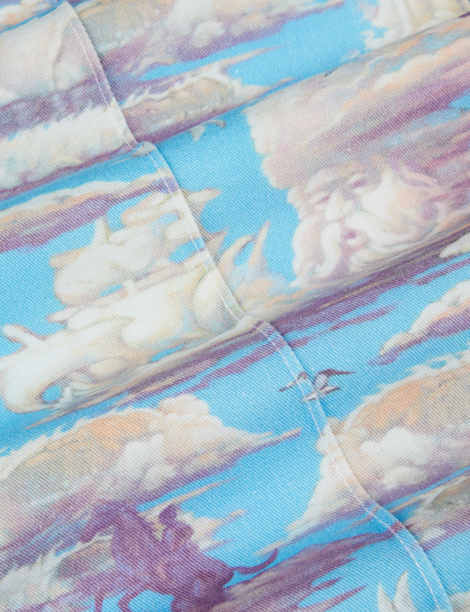 Western Pants in Cloud Kingdom fabric detail close up