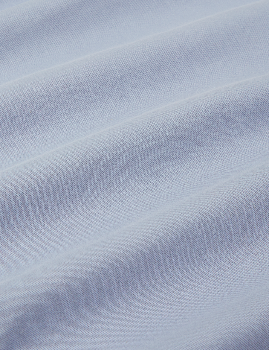 Organic Trousers in Periwinkle fabric detail close up