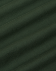 Twill Overshirt in Swamp Green fabric detail close up