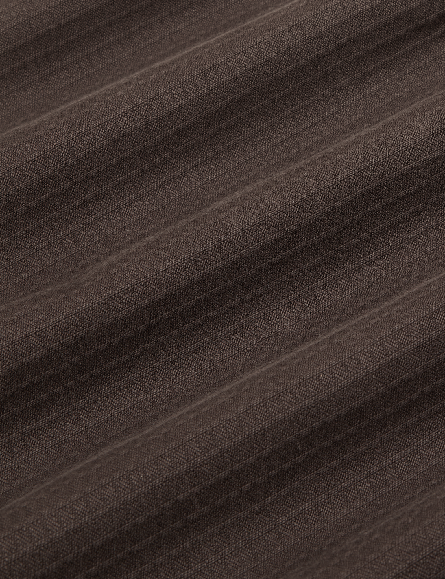 Field Coat in Espresso Brown fabric detail close up