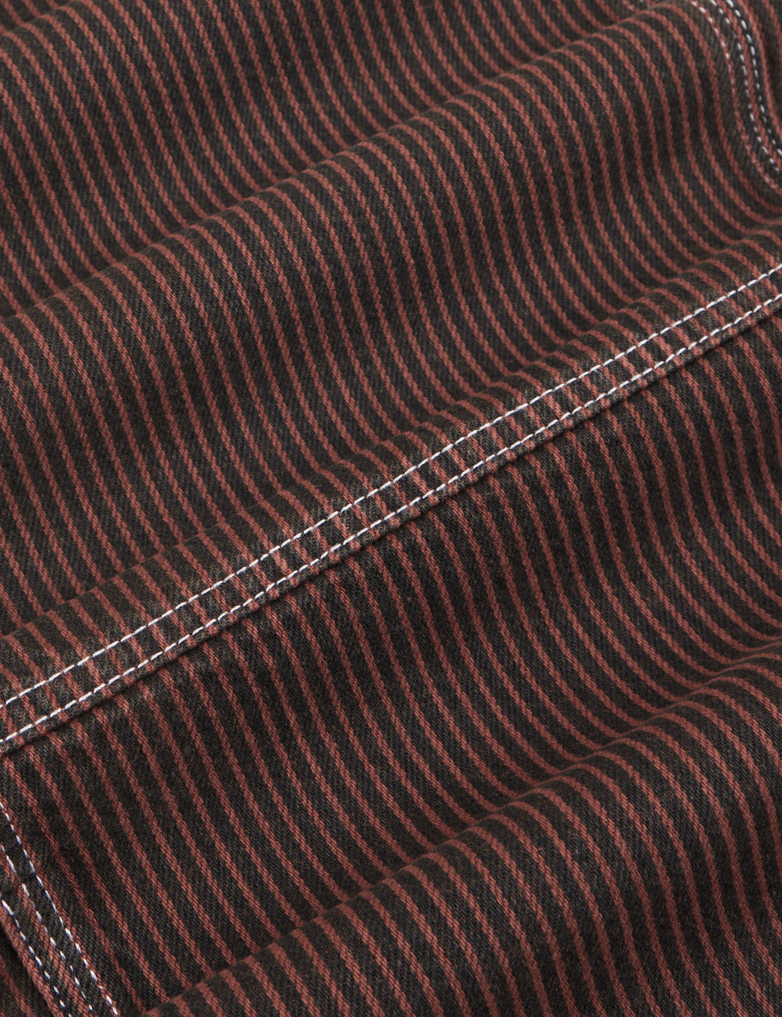 Railroad Carpenter Jeans in Fudgesicle Brown fabric detail close up