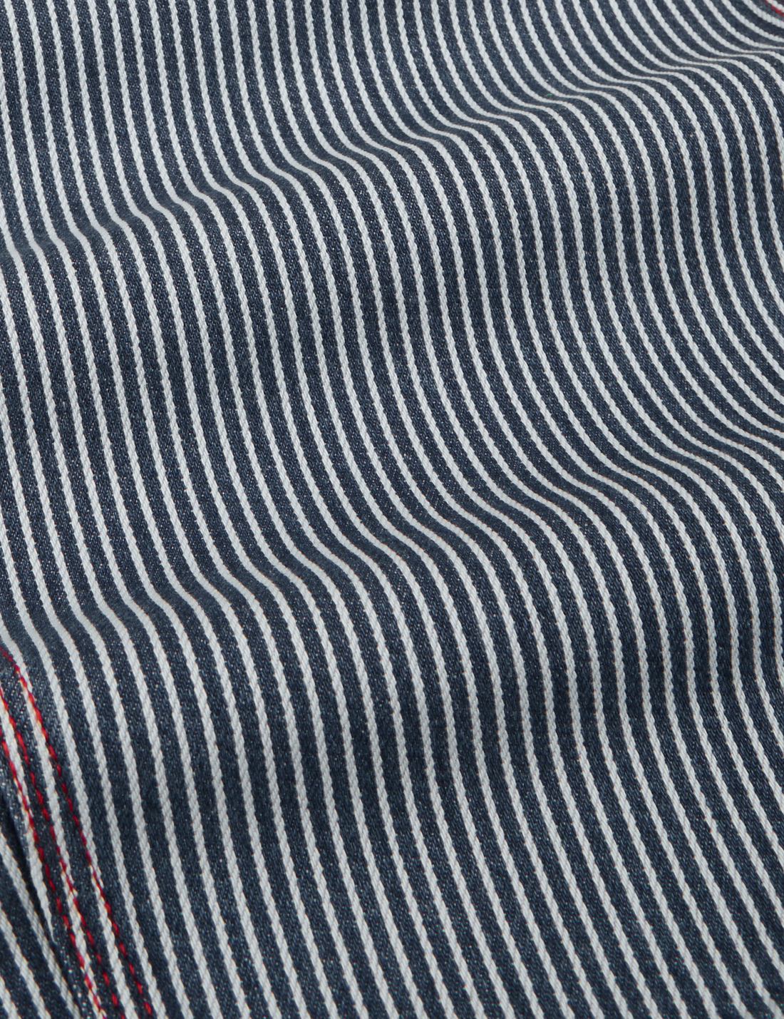 Railroad Stripe Denim Original Overalls fabric detail