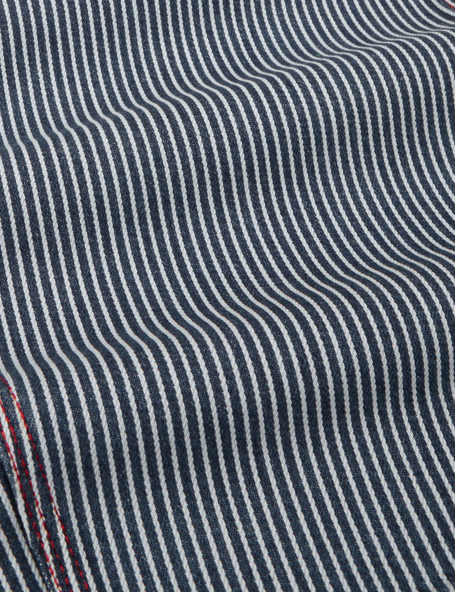 Railroad Stripe Denim Original Overalls fabric detail