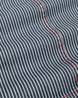 Railroad Stripe Denim Work Jacket fabric detail close up