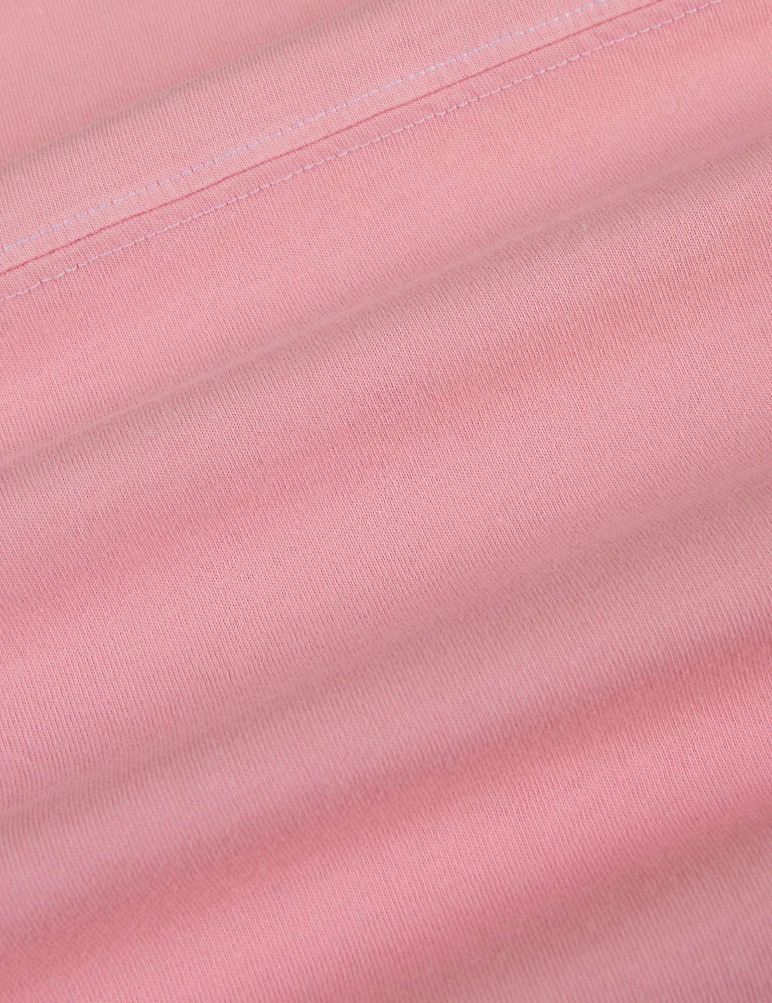 Jr. Varsity Tee in Baby Pink fabric detail close up