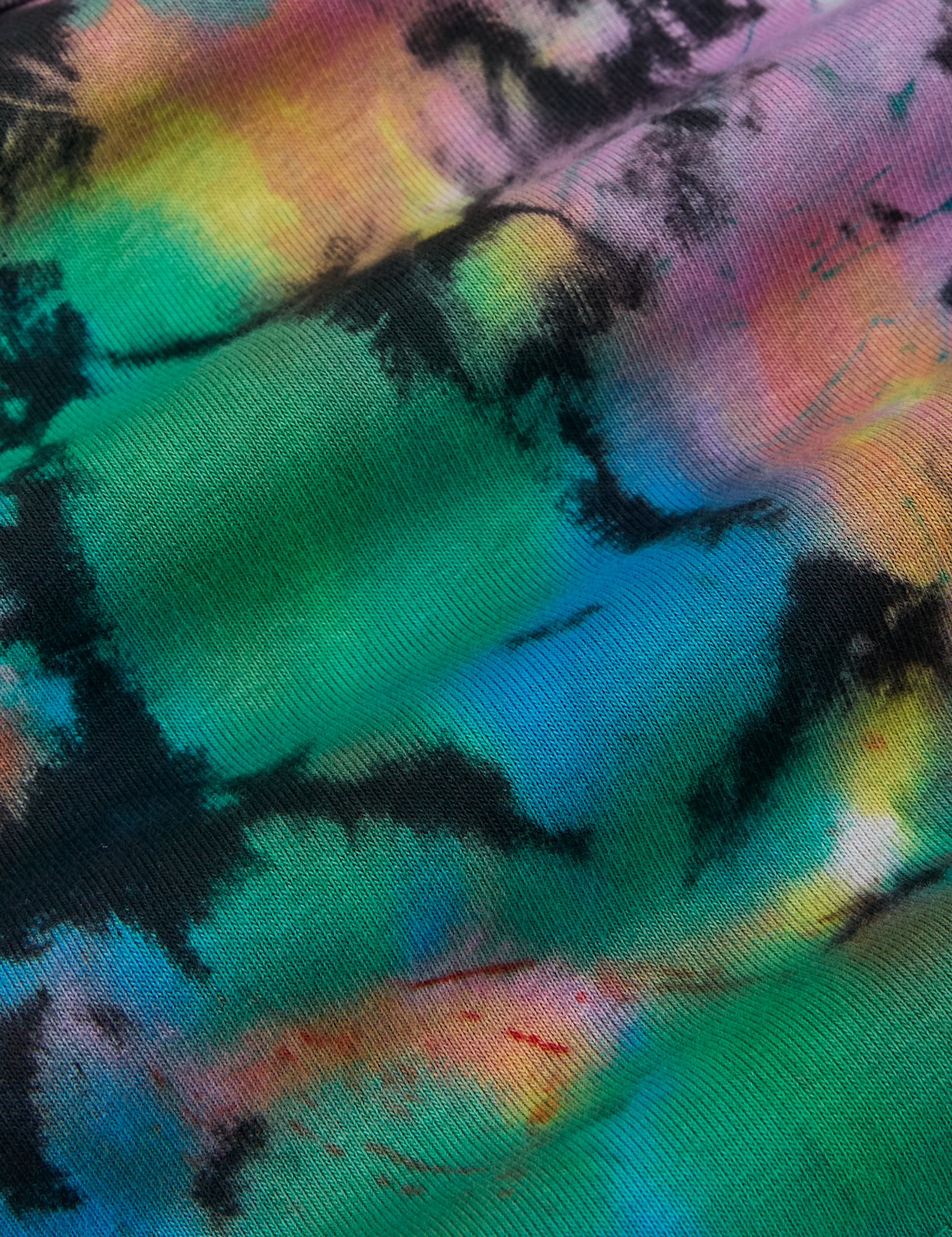 Rainbow Magic Waters Cropped Tank fabric detail close up