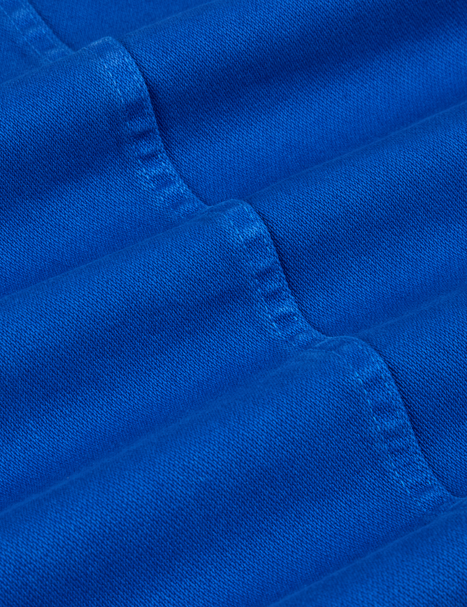 Denim Work Jacket in Royal Blue fabric detail close up