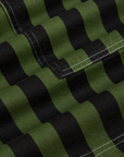Longline Work Shorts in Evergreen fabric detail close up 