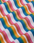 Work Pants in Rainbow Stripe fabric detail close up