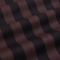 Black Striped Work Pants in Espresso fabric detail close up