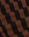 Black Stripe Work Pants in Fudgesicle Brown fabric detail close up