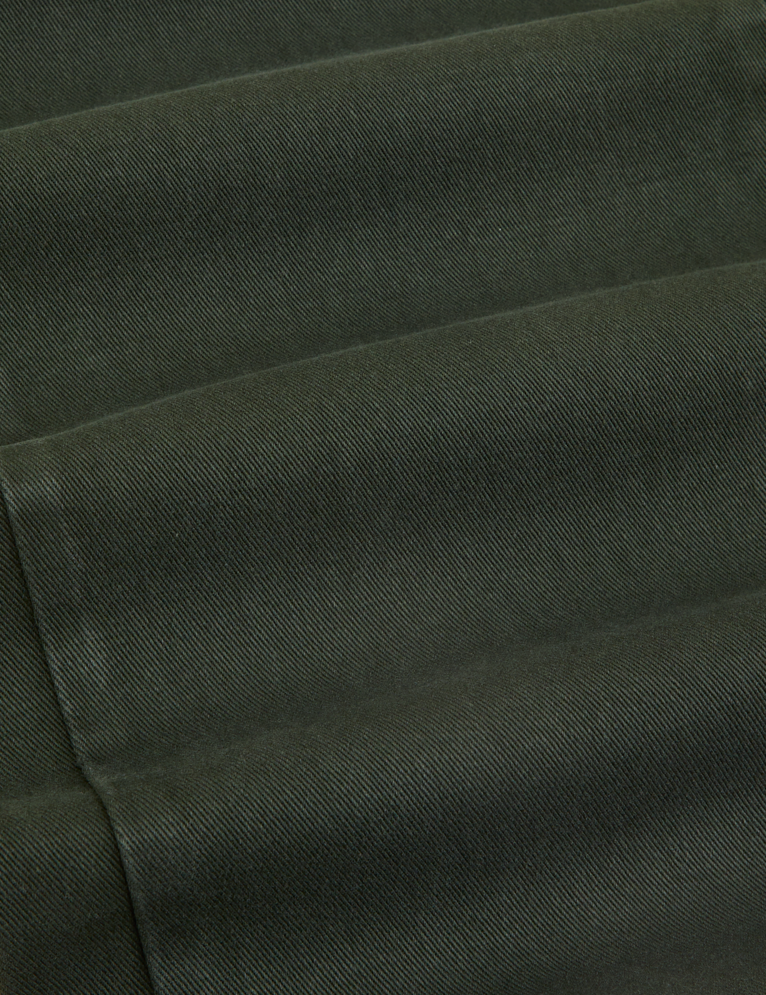 Petite Short Sleeve Jumpsuit in Swamp Green fabric detail close up