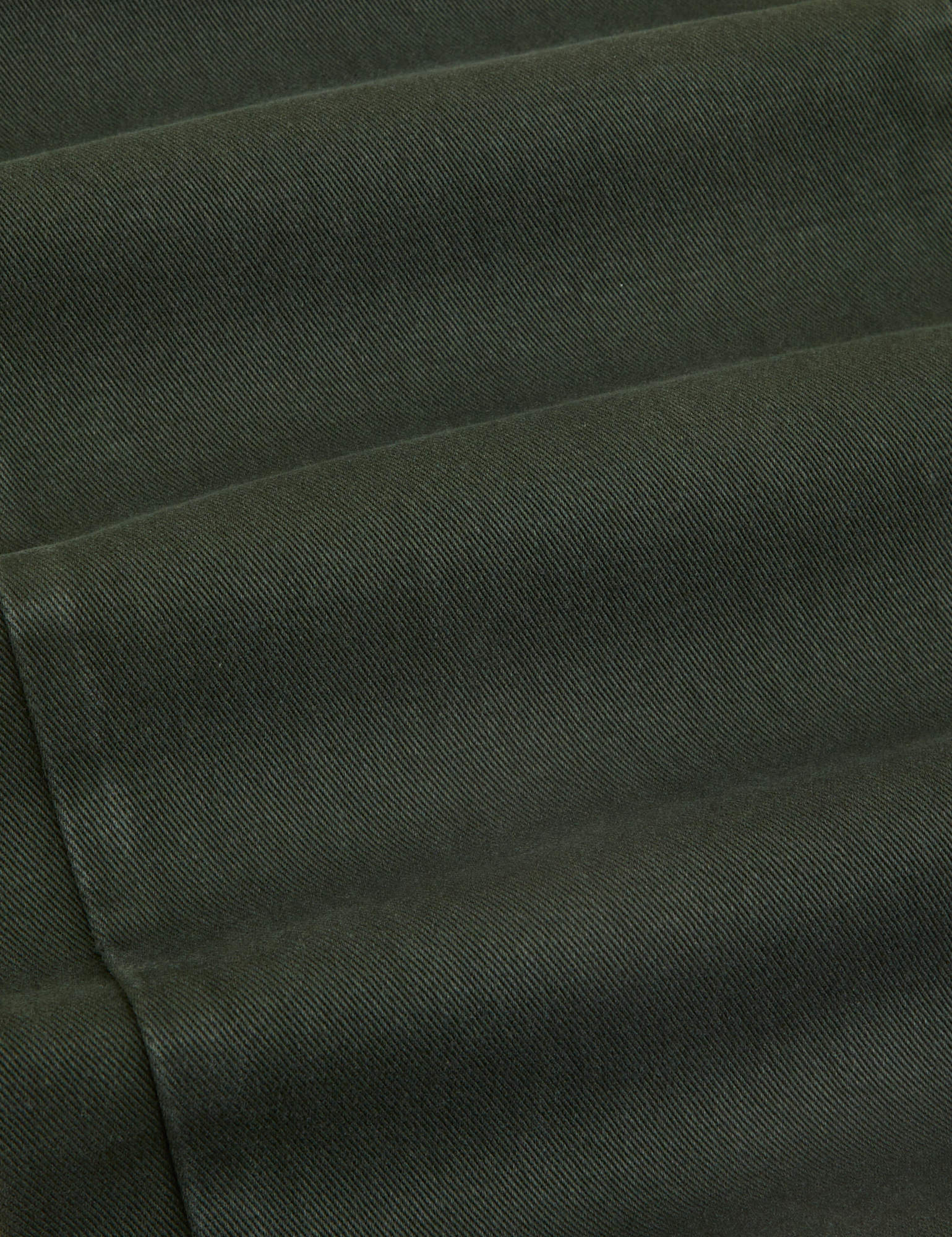 Long Jumpsuit in Swamp Green fabric detail close up