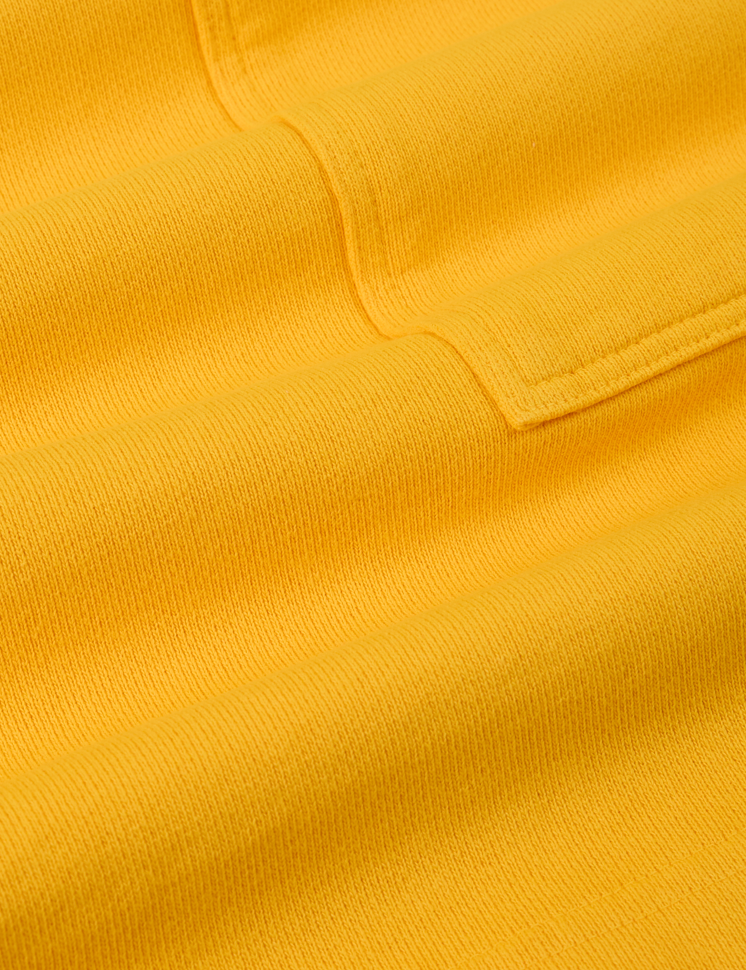 Sweat Shorts in Sunshine Yellow fabric detail close up