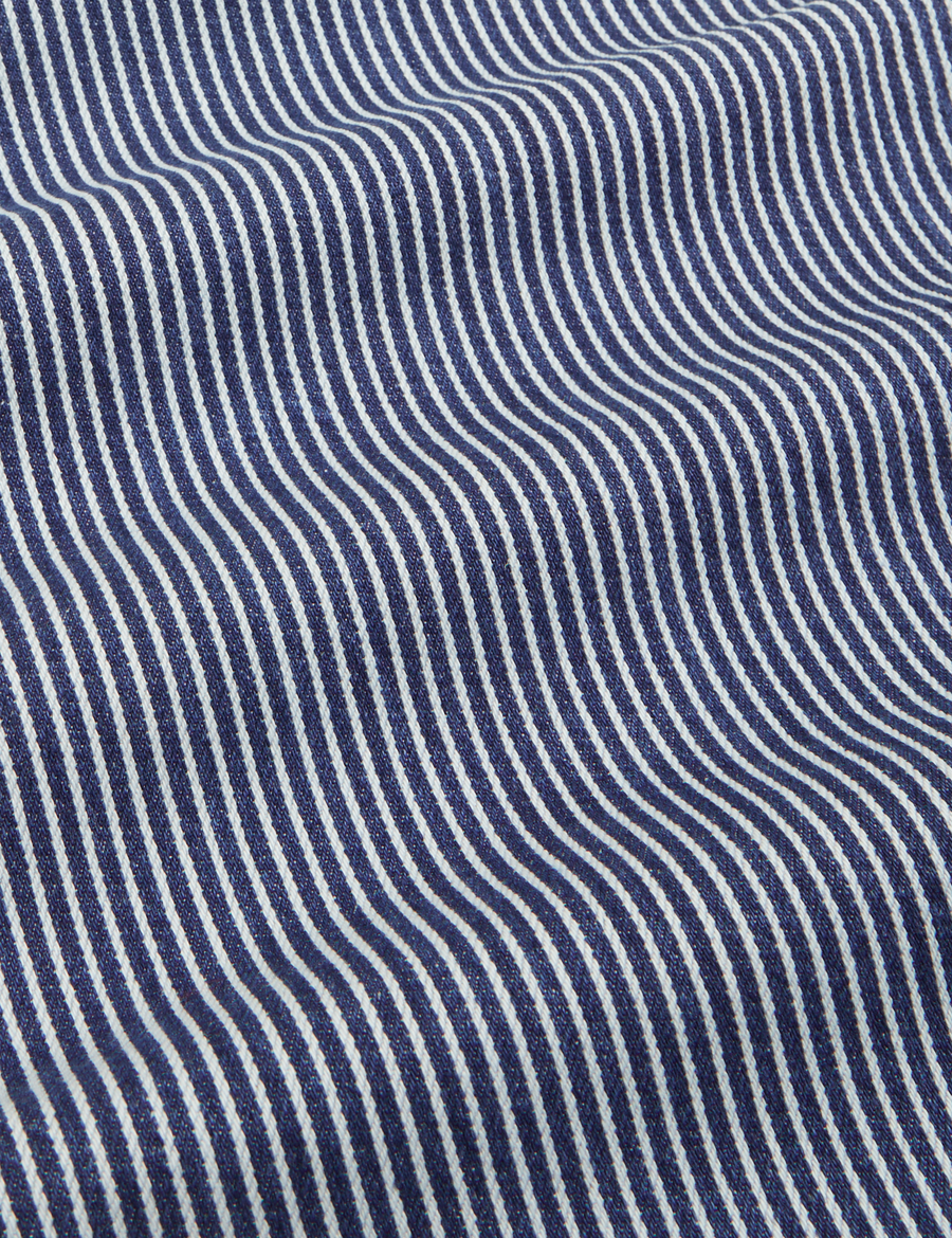 Denim Trouser Jeans in Railroad Stripe fabric detail close up