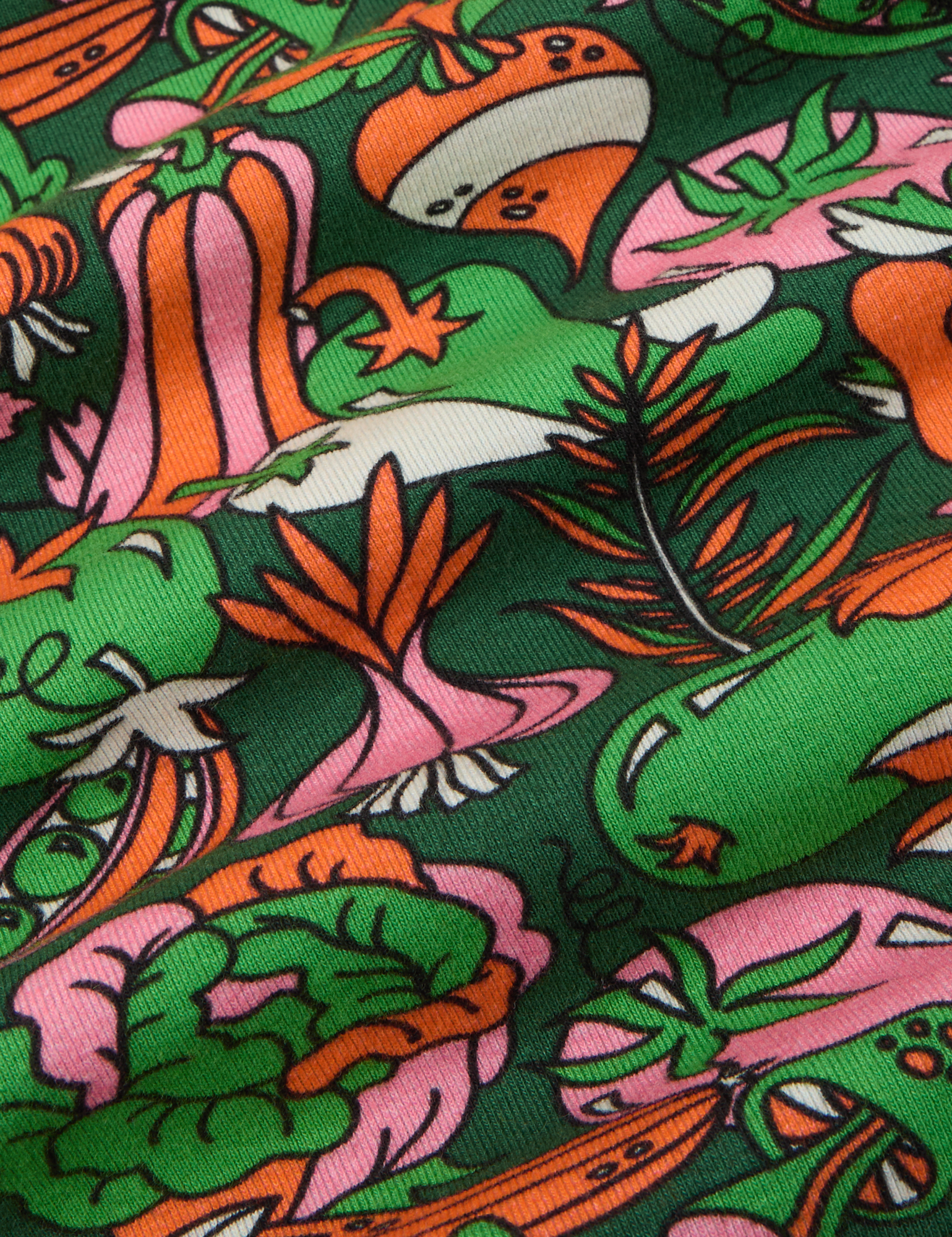 Cropped Tank Top in Kitchen Collection fabric detail close up